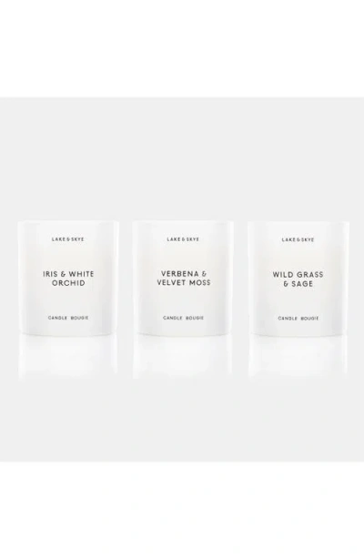 Lake & Skye Wild Grass & Sage Candle In White