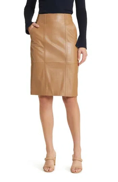 Hugo Boss Seleni Leather Pencil Skirt