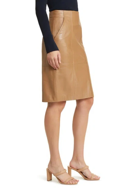 Hugo Boss Seleni Leather Pencil Skirt