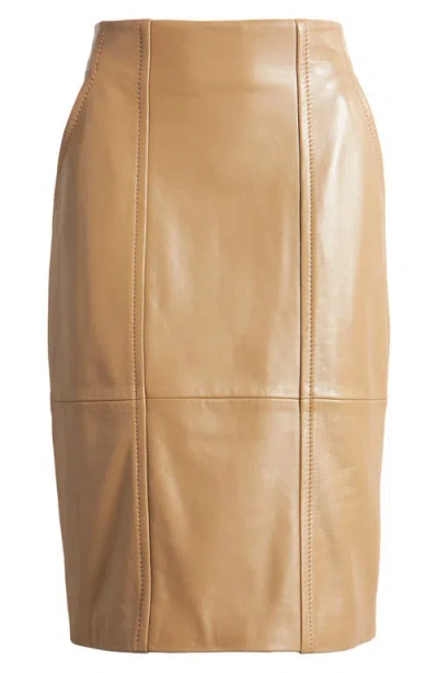 Hugo Boss Seleni Leather Pencil Skirt