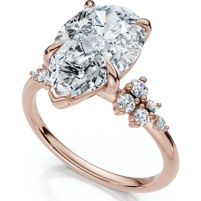 Bliss Diamond Certified 3 1/3ct Pear Diamond Engagement Ring 14k Gold Or Platinum Lab Grown