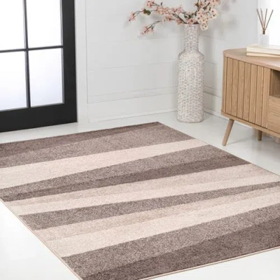 Jonathan Y Prism Geometric Striped Area Rug In Neutral