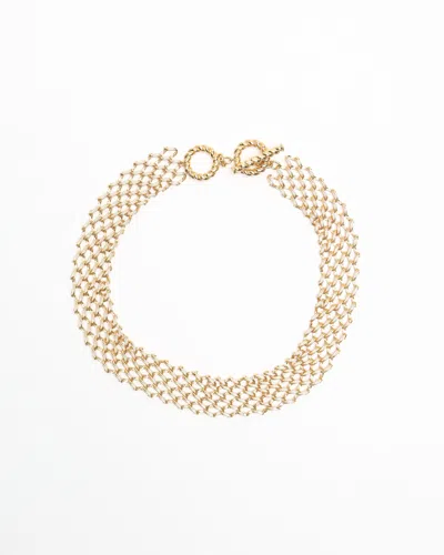 Dior Christian  Chainlink Necklace In Gold