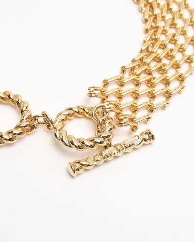 Dior Christian  Chainlink Necklace In Gold