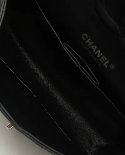 Pre-owned Chanel Classic Caviar Medium Double Flap Bag In Black