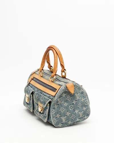 Pre-owned Louis Vuitton Monogram Denim Neo Speedy Bag In Blue