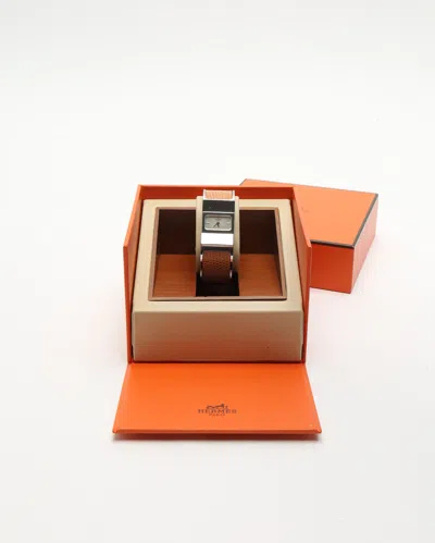 Pre-owned Hermes Hermès Loquet 19mm Ref L01.201 Full Set Watch