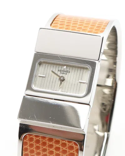 Pre-owned Hermes Hermès Loquet 19mm Ref L01.201 Full Set Watch