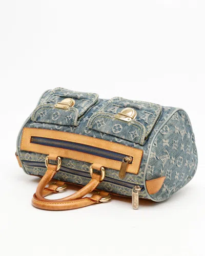 Pre-owned Louis Vuitton Monogram Denim Neo Speedy Bag In Blue