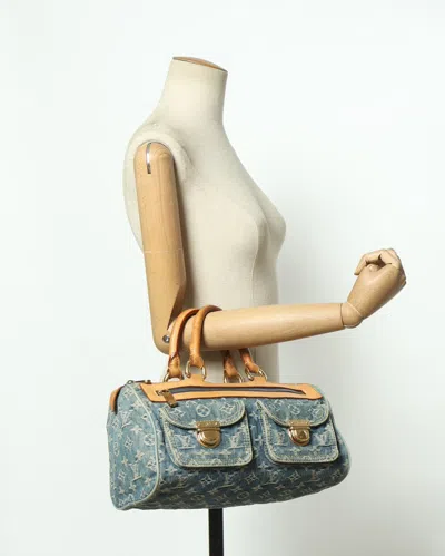 Pre-owned Louis Vuitton Monogram Denim Neo Speedy Bag In Blue