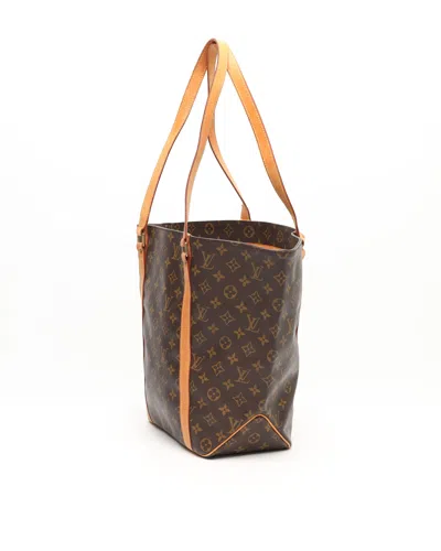 Pre-owned Louis Vuitton Monogram Sac Shopping Tote Bag In Brown