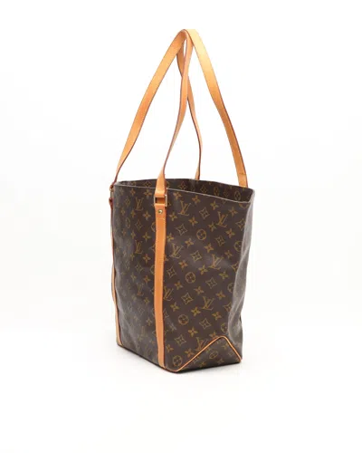 Pre-owned Louis Vuitton Monogram Sac Shopping Tote Bag In Brown