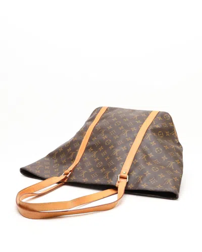 Pre-owned Louis Vuitton Monogram Sac Shopping Tote Bag In Brown