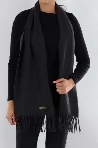 La Fiorentina Solid Scarf With Fringe Border