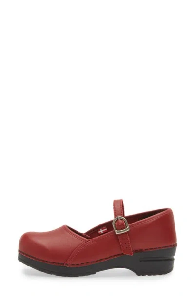 Sanita Clare Mary Jane Clog In Red