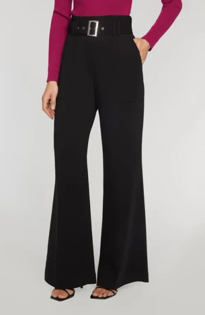 Elie Tahari The Diana Belted High Waist Flare Pants