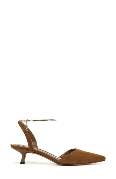 Vince Suede Ankle-chain Slingback Pumps