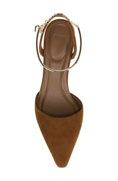 Vince Suede Ankle-chain Slingback Pumps