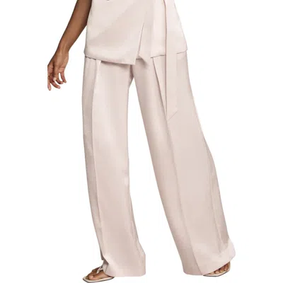 Mint Velvet Pleated Wide Leg Trousers In Pink