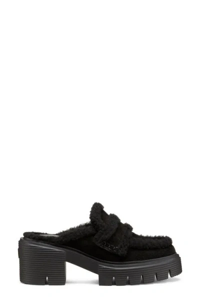 Stuart Weitzman Lennox Genuine Shearling Trim Platform Loafer