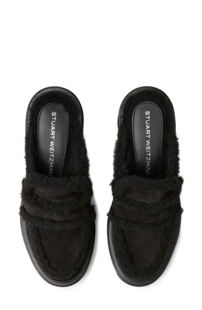 Stuart Weitzman Lennox Genuine Shearling Trim Platform Loafer