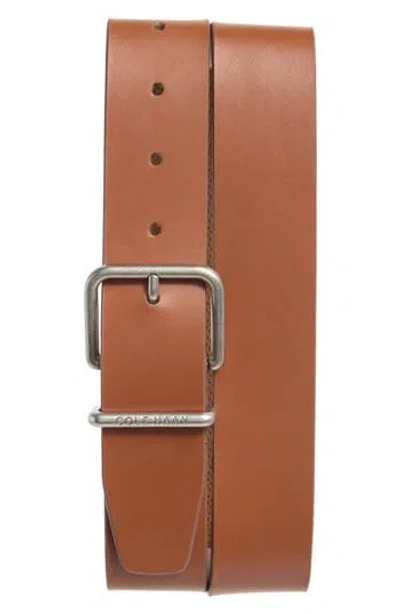 Cole Haan Logo Embossed Leather Belt