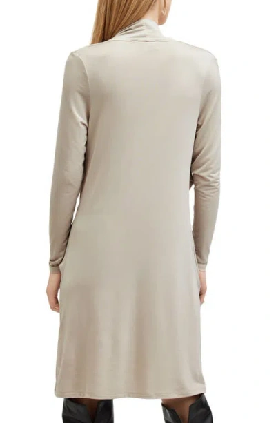Allsaints Amei Draped Long Sleeve Minidress