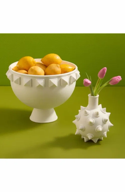 Jonathan Adler Charade Studded Bud Vase In White