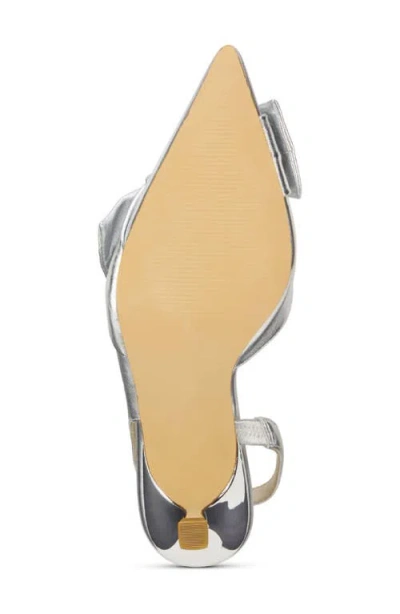Yosi Samra Kaleigh Bow Slingback Pointed Toe Kitten Heel Pump