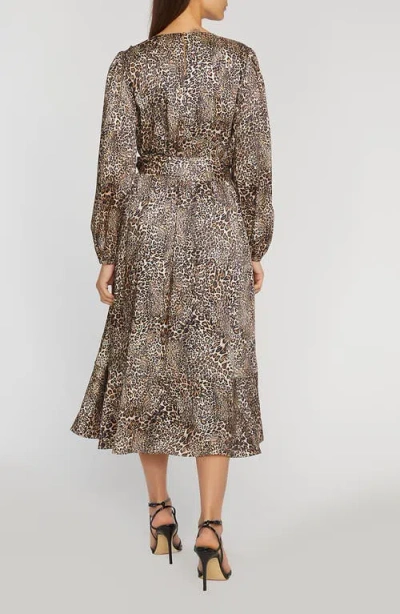 Elie Tahari The Jada Belted Animal-print Midi Dress