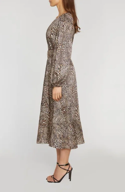 Elie Tahari The Jada Belted Animal-print Midi Dress