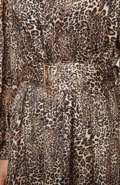 Elie Tahari The Jada Belted Animal-print Midi Dress
