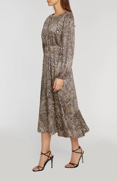 Elie Tahari The Jada Belted Animal-print Midi Dress