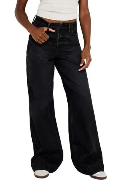 Good American Good Skate High Waist Wide Leg Jeans