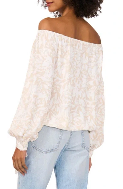 Vince Camuto Floral Off The Shoulder Long Sleeve Top