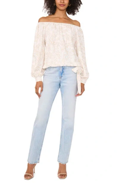 Vince Camuto Floral Off The Shoulder Long Sleeve Top
