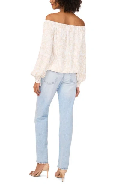 Vince Camuto Floral Off The Shoulder Long Sleeve Top