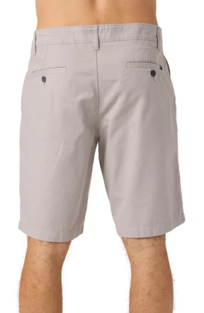 O'neill Jay Flat Front Stretch Cotton Chino Shorts In Gray