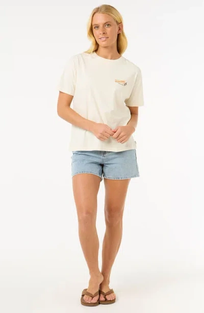 Rip Curl Cala Vadella Relaxed Cotton Graphic T-shirt In Neutral