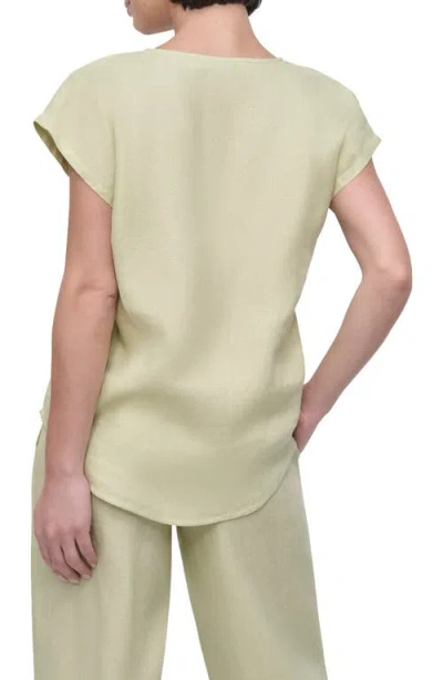 Dkny V-neck Linen Top