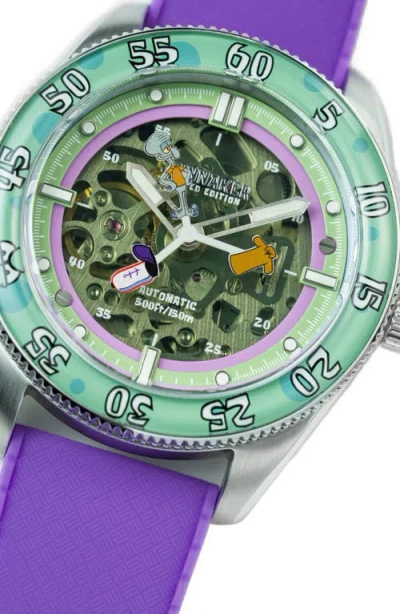 Spinnaker X Spongebob Squarepants Croft Midsize Automatic Rubber Strap Watch, 40mm
