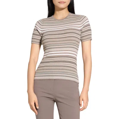 Theory Stripe Merino Wool Rib T-shirt