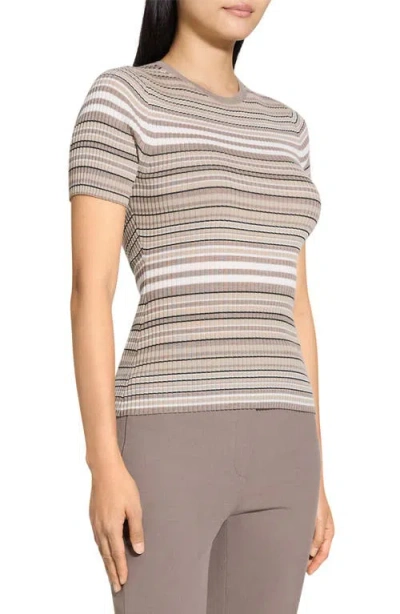 Theory Stripe Merino Wool Rib T-shirt