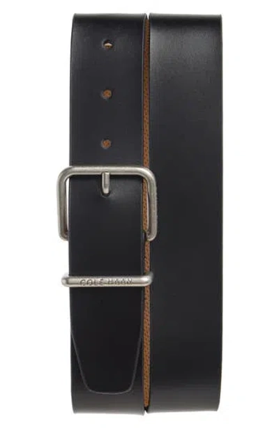 Cole Haan Logo Embossed Leather Belt