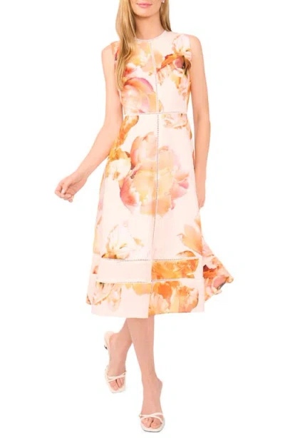 Ted Baker Floral Sleeveless Linen Midi Dress In Multi