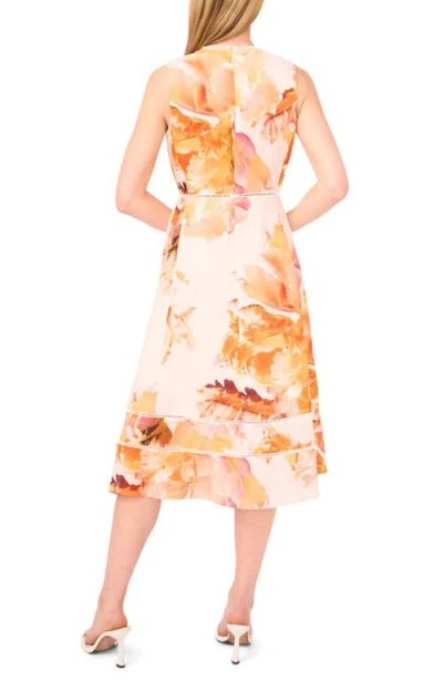 Ted Baker Floral Sleeveless Linen Midi Dress In Multi
