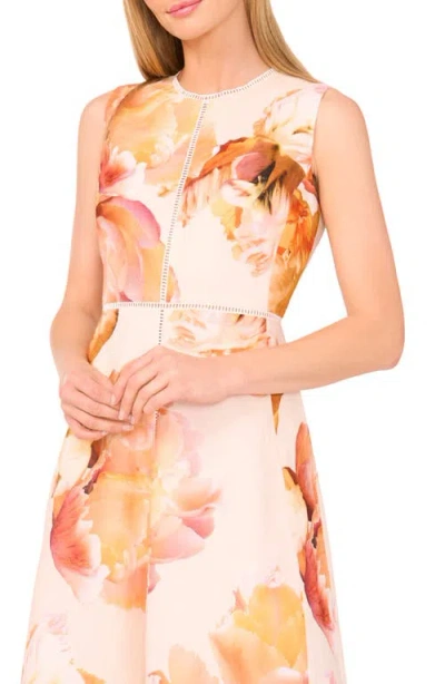 Ted Baker Floral Sleeveless Linen Midi Dress In Multi