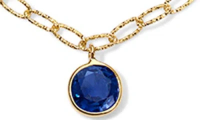 Mindi Mond Ceylon Sapphire & Diamond Tinsel Necklace