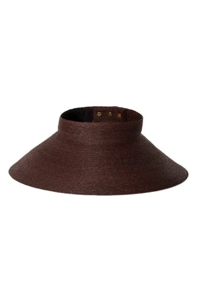 Janessa Leone Janessa Leoné Birdie Packable Wide Brim Straw Visor