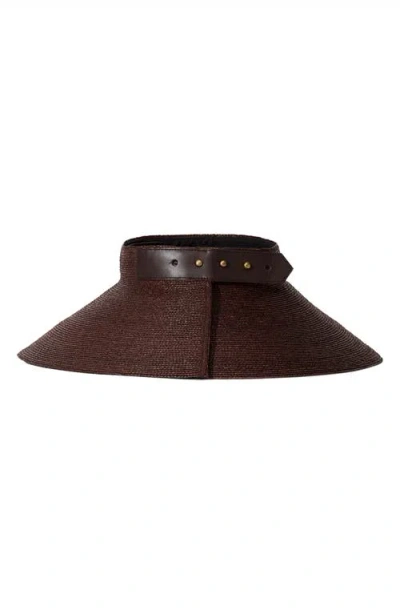 Janessa Leone Janessa Leoné Birdie Packable Wide Brim Straw Visor